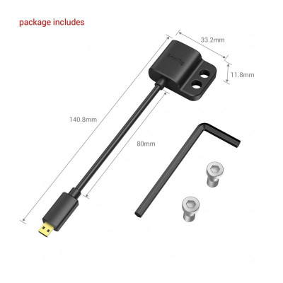 SmallRig 3019 Кабель HDMI (A to A) Ultra Slim 4K c адаптером для крепления