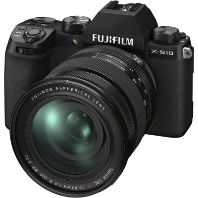 Фотоаппарат Fujifilm X-S10 Kit Fujifilm XF 16-80mm f/4 R OIS WR, черный